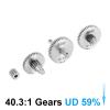 INJORA 15g Stainless Steel 40.3:1 Low Range Transmission Gear Set for TRX4M 1/18 RC Crawler Car Upgrade view 2