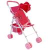 My First Baby Doll Stroller for Toddlers 3 Year Old Girls, Little Kids | Folding Baby Stroller for Dolls, Toy Stroller for Baby Dolls with Bottom Storage Basket, Foldable Frame, Canopy, Seatbelt view 1