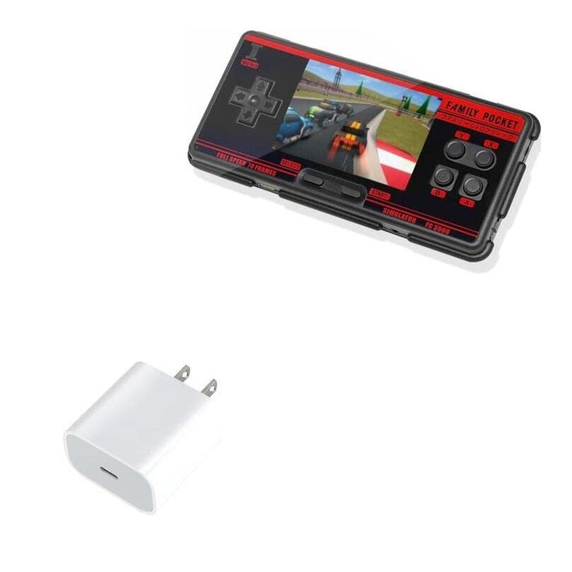 BoxWave Charger Compatible with Family Pocket Handheld Game Console (3 in) - PD GAN miniCube (30W), 30W Tiny PD GAN Type-C Wall Charger - Winter White