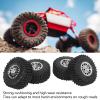 Alomejor 4 PCS RC Wheels and Tires Aluminum Alloy Fits for 1/18 Remote Control Car (Silver) view 2