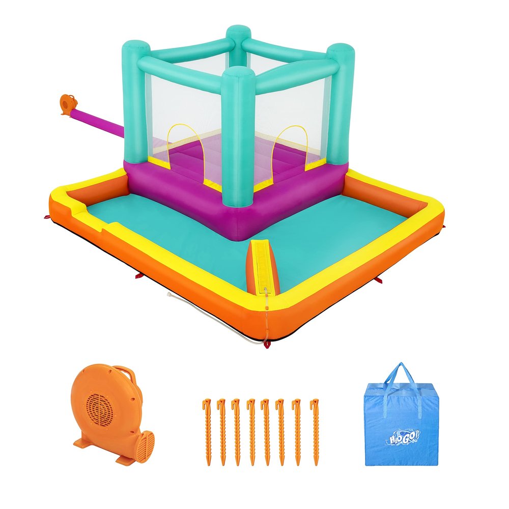 Inflatable Splash pad- Inflatable Pool - Outdoor Water Toy - H2OGO! Bounce 'n Splash Pond Kids Inflatable Water Park and Bouncer 5