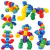 KUTOI Snap n Twist Building Toys - Wocky Blocks - 80 Piece STEM Snap Cubes for Preschool & Elementary School, Tactile Sensory Toys for Boys & Girls, Ages 3+ view 4