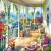 1000 Piece Puzzle for Adults, Floral Front Porch Puzzles for Adults 1000 Pieces, Floral House Porch Jigsaw Puzzles 1000 Pieces Charming Flowering Portico Puzzle Oil Painting Puzzles for Seniors Teens view 1