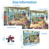 1000 Piece Puzzle for Adults, Floral Front Porch Puzzles for Adults 1000 Pieces, Floral House Porch Jigsaw Puzzles 1000 Pieces Charming Flowering Portico Puzzle Oil Painting Puzzles for Seniors Teens view 2