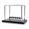 BEWITU Large Newtons Cradle Pendulum with 7 Balls, 9 inch Newtons Cradle Balance Balls, Science Physics Desk Decoration, Office Home Desk Decoration, Calm Down Fidgets (Black Wooden Base) view 1
