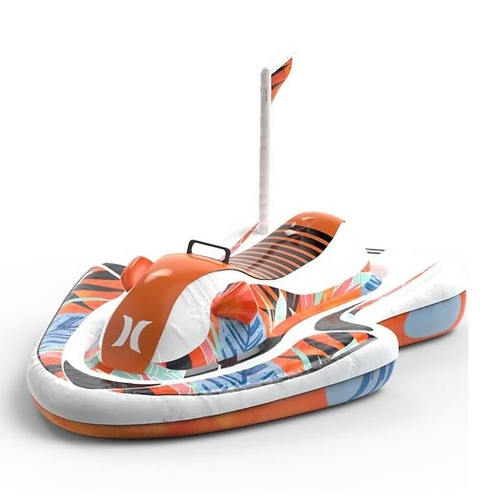 Hurley Wave Runner Water Inflatable Pool Float, Orange (1531015B)