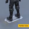 28PCS Action Figure Stand 6" Display Bases with Peg Clear Holder Accessories Compatible with Mavel Legends Series/GiJeo Classified Series/D C/Mo tu Models 1/12 Figures Square view 3