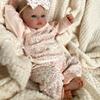 RXDOLL Anatomically Correct Newborn Baby Girl Doll 19" Realistic Reborn Baby Dolls Silicone Full Body Girls Soft Vinyl Reborn Babies That Look Real with Blue Eyes Washable view 3