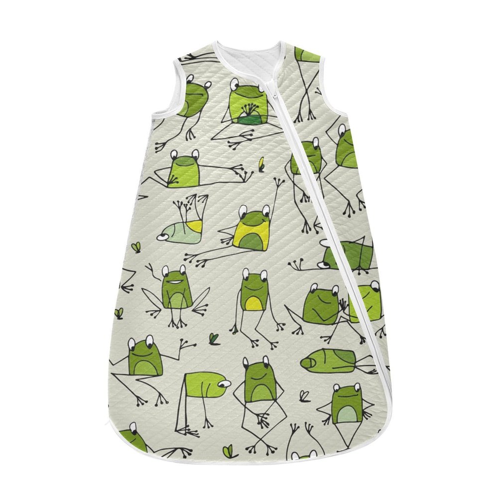 vvfelixl Sleep Sack for Newborn Babies,Funny Frogs Baby Wearable Blanket,Swaddle Transition Sleeping Bag for Infant,Sleep Suit for Toddler 12-24 Months
