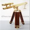 Nautical Brass Wooden Tripod Telescope Double Barrel Collectible Maritime Gift by BLACKPERLCRAFTS view 2