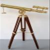 Nautical Brass Wooden Tripod Telescope Double Barrel Collectible Maritime Gift by BLACKPERLCRAFTS view 4