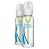 Dr. Brown's Anti-Colic Options+ Narrow Glass Baby Bottle with Level 1 Slow Flow Nipple, BPA-Free, 8 oz/250 mL, 0m+, 2 Count, 1-Pack view 1