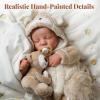 BABESIDE Lifelike Reborn Baby Dolls Boy - 17-Inch Baby Soft Body Realistic-Newborn Baby Doll Silicone Full Body Vinyl Real Life Baby Dolls with Toy Accessories view 2