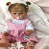 TERABITHIA 22 Inches Hand Rooted Hair Lifelike Reborn Baby Doll Crafted in Vinyl Full Body Realistic Newborn Princess Toddler Girl Dolls Anatomically Correct, My Little Sweetheart view 1