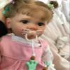 TERABITHIA 22 Inches Hand Rooted Hair Lifelike Reborn Baby Doll Crafted in Vinyl Full Body Realistic Newborn Princess Toddler Girl Dolls Anatomically Correct, My Little Sweetheart view 4