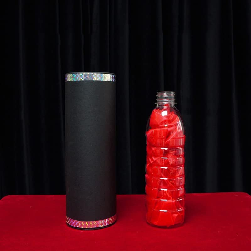 SUMAG Silk to Bottle Magic Tricks 45 45 cm/17.7 17.7 in Silks Appear in Plastic Bottle Magic No Angle Limit Stage lllusions Gimmicks Mentalism Props