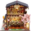 TOPBSFARNY DIY Dollhouse Miniature with Furniture, DIY Wooden Dollhouse Kit Plus Dust Proof and Music Movement, 1:24 Scale Creative Room Idea(Sushi Store) view 2