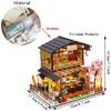 TOPBSFARNY DIY Dollhouse Miniature with Furniture, DIY Wooden Dollhouse Kit Plus Dust Proof and Music Movement, 1:24 Scale Creative Room Idea(Sushi Store) view 3