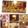 TOPBSFARNY DIY Dollhouse Miniature with Furniture, DIY Wooden Dollhouse Kit Plus Dust Proof and Music Movement, 1:24 Scale Creative Room Idea(Sushi Store) view 4