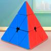 3X3 Pyramid Speed Cube Brain Teasers 3X3X3 Triangle Puzzle Magic Cube Brain Teaser Puzzle Toy Stickerless Cube Games Toys Vivid Color view 2