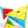 3X3 Pyramid Speed Cube Brain Teasers 3X3X3 Triangle Puzzle Magic Cube Brain Teaser Puzzle Toy Stickerless Cube Games Toys Vivid Color view 3