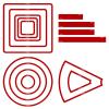 Sintuff 15 Pcs Spell Effect AOE Damage Template Area Translucent Acrylic Spell Marker Set Include 5 Cube 4 Circle 2 Cone 4 Line Templates for Gifts Trpgs Dm Gaming Accessories(Red) view 1