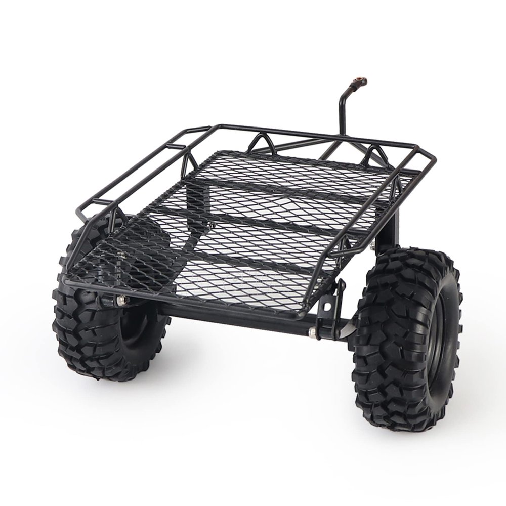 RC Car Truck Hauler Metal Hitch Mount Trailer for 1/10 RC Crawler Axial SCX10 90046 TRX4 Tamiya CC01 RC4WD D90 D110 TF2