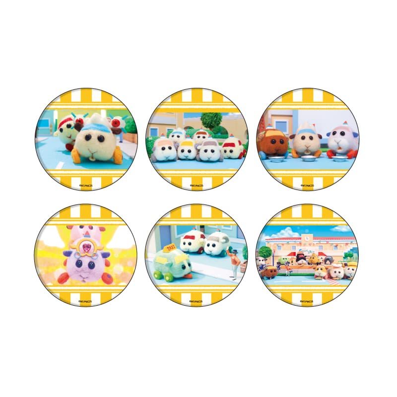 PUI PUI Molcar DRIVING SCHOOL 03 Scene Photography Illustration Tin Badge Box of 6