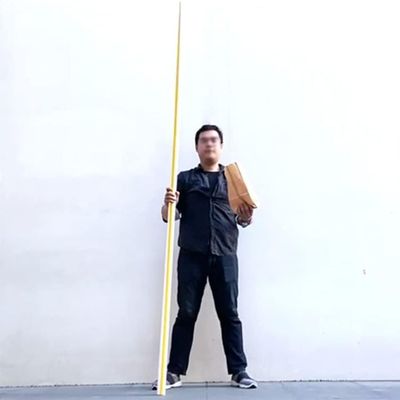 SUMAG Appearing Stick - 2.5M/8.2 ft Magic Tricks Big Straw Appearing from Empty Paper Bag Mentalism Magic Magician Stage Illusions Gimmicks(Red)