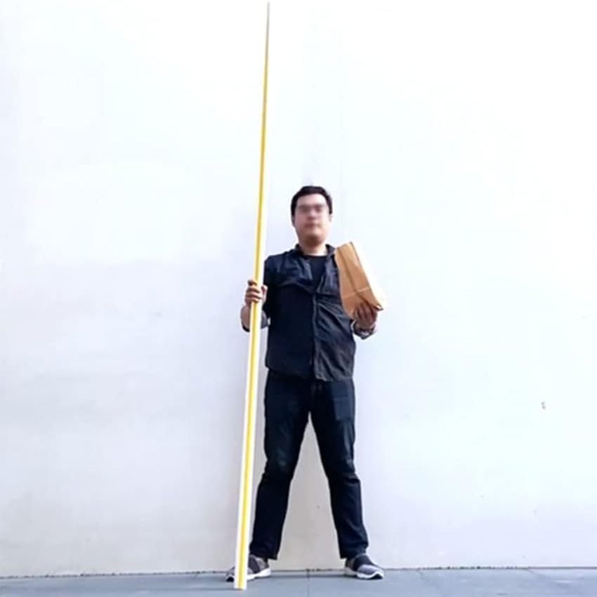 SUMAG Appearing Stick - 2.5M/8.2 ft Magic Tricks Big Straw Appearing from Empty Paper Bag Mentalism Magic Magician Stage Illusions Gimmicks(Red)