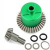 Steel Diff Gear 37T Input Gear 13T Diff Case Set Upgrades Parts for ARRMA 1/10 Arrma Big Rock/Granite/Vorteks/Senton 3S BLX,Kraton/Outcast 4S BLX,1/8 Typhon/Infraction 3S BLX(Green) view 1