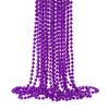 ZZYFGH 12pcs 33'' 7mm Metallic Purple Bead Necklace Bulk, Purple Mardi Gras Beads, Halloween Beads Necklaces for Mardi Gras Christmas Halloween Party Favors view 1