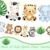 Jungle Safari Banners 2pcs Safari Animals Birthday Party Cutout Banners Theme Party Garland Decorations for Wild One Baby Shower Supplies view 4