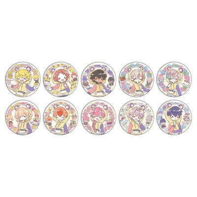 Aichu Etoile Stage 38 President Bear Hoodie Version, Graph Art Illustration, Tin Badge, Box of 10
