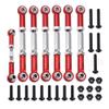 Aluminum Turnbuckles Camber Link Rod Ends Sets for 1/10 Slash 2WD 4X4/Hoss 2WD 4X4/Rustler 2WD 4X4/Stampede 2WD 4X4 Upgrade Parts RC Truck 7pcs/Set(Red) view 3