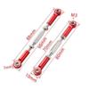Aluminum Turnbuckles Camber Link Rod Ends Sets for 1/10 Slash 2WD 4X4/Hoss 2WD 4X4/Rustler 2WD 4X4/Stampede 2WD 4X4 Upgrade Parts RC Truck 7pcs/Set(Red) view 4