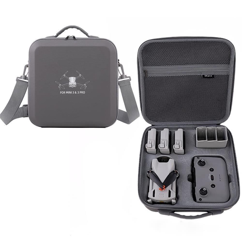 Storage Bag for DJI MINI 3, MINI 3 PRO Drones Waterproof Protective Carrying Cover Case Portable Travel Shoulder Bag Suitcase Satchel (for DJI RC-N1)