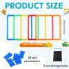 Woanger 2 Sets of Hopscotch Outdoor Squares 20 Pcs Hopscotch Ring Game with 30 Pcs Connectors Outdoor Indoor Obstacle Course for Kids Playground Agility Training(Square,15 Inch) view 2