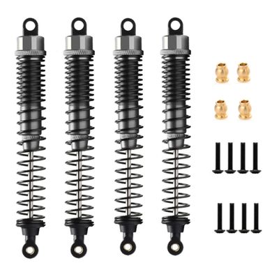 130mm RC Shock Absorber Damper Adjustable Type for RC Car 1/10 Crawler Truck HPI HSP Losi Axial Tamiya Redcat Upgrade Part 4pcs/Set(Titanium)