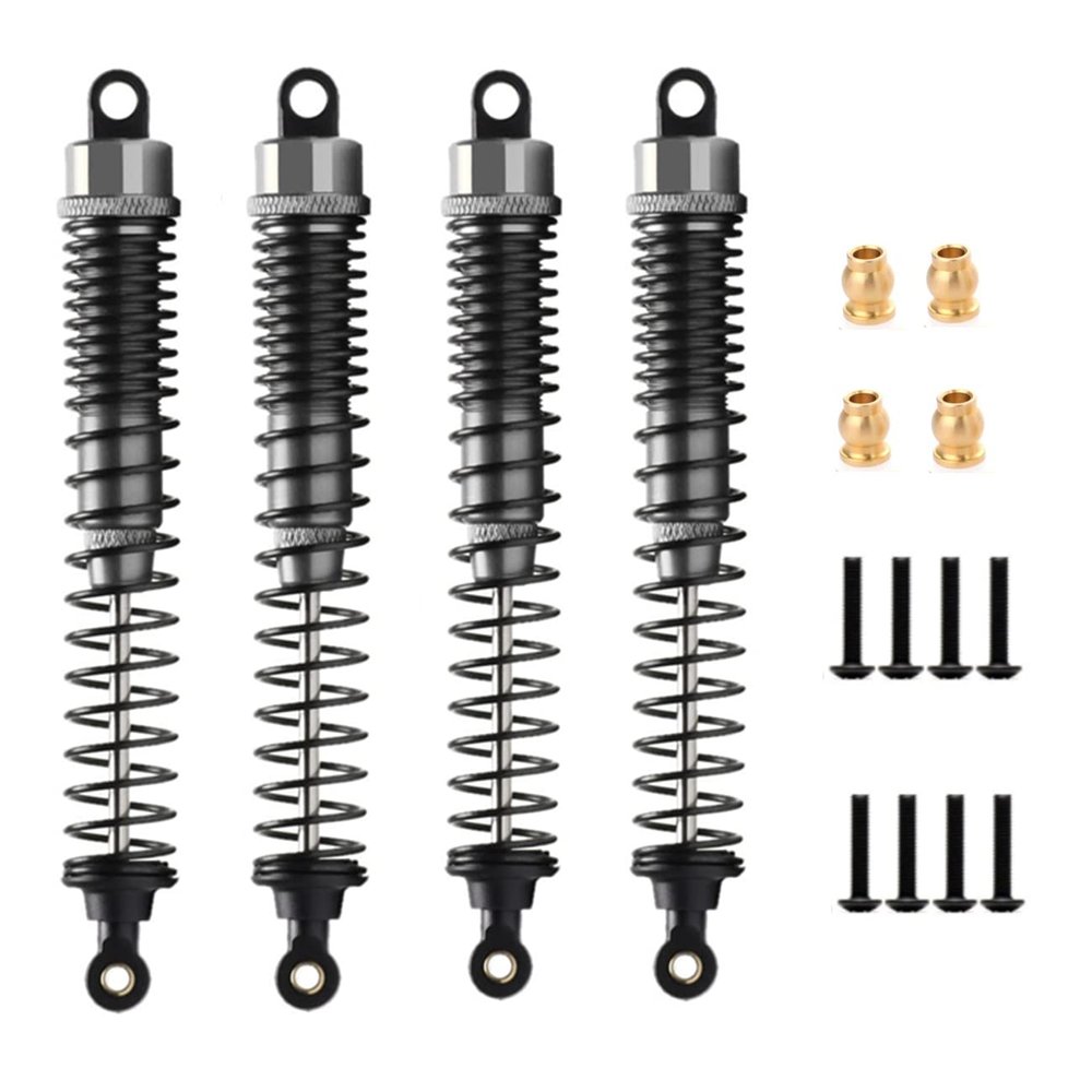 130mm RC Shock Absorber Damper Adjustable Type for RC Car 1/10 Crawler Truck HPI HSP Losi Axial Tamiya Redcat Upgrade Part 4pcs/Set(Titanium)