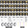 TaoBary 135 Pcs DIY Banner Custom Letters Kit Make Your Own Banner for Birthday Graduation Party Decor Include 107 Letters and Numbers, 16 Symbols, 2 String Lights, 5 Needles, 5 Rope (Black) view 2