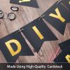 TaoBary 135 Pcs DIY Banner Custom Letters Kit Make Your Own Banner for Birthday Graduation Party Decor Include 107 Letters and Numbers, 16 Symbols, 2 String Lights, 5 Needles, 5 Rope (Black) view 4
