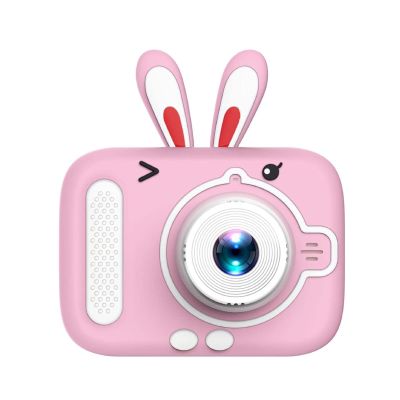 clinmday 1 Set Children Camera Toy 2000W Pixel Auto Focus,Rabbit Cover Compatible Digital Cartoon Camera,for Boys Girls Christmas Birthday Gifts Pink
