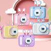 clinmday 1 Set Children Camera Toy 2000W Pixel Auto Focus,Rabbit Cover Compatible Digital Cartoon Camera,for Boys Girls Christmas Birthday Gifts Pink view 2