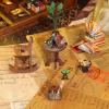 DIY Book Nook Kits Booknook-Creativity 3D Wooden Puzzle Bookend Bookshelf Decor -Booknook Kit for Adults Miniature House Dollhouse Kit with LED Light Crafts for Adult view 3