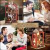DIY Book Nook Kits Booknook-Creativity 3D Wooden Puzzle Bookend Bookshelf Decor -Booknook Kit for Adults Miniature House Dollhouse Kit with LED Light Crafts for Adult view 4