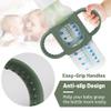 3 Pack Bottle Handles Compatible with Dr Brown Narrow Baby Bottles and Wide-Neck Bottles Non-Slip Easy Grip Handles - BPA-Free Food Grade Silicone Dishwasher Safe - Milk White, Green, Pink view 3