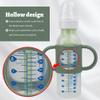 3 Pack Bottle Handles Compatible with Dr Brown Narrow Baby Bottles and Wide-Neck Bottles Non-Slip Easy Grip Handles - BPA-Free Food Grade Silicone Dishwasher Safe - Milk White, Green, Pink view 4