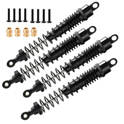 130mm RC Shock Absorber damper Adjustable Type For RC Car 1/10 Crawler Truck HPI HSP Losi Axial Tamiya Redcat Upgrade Part 4pcs/set(Black)