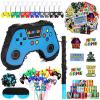 Meooeck 90 Video Game Party Favors Include Game Controller Piata with Blindfold Baton Confetti Slap Bracelet Keychain Straw Sticker Gamer Party Favors Gamer Birthday Decorations for Theme(Blue) view 1
